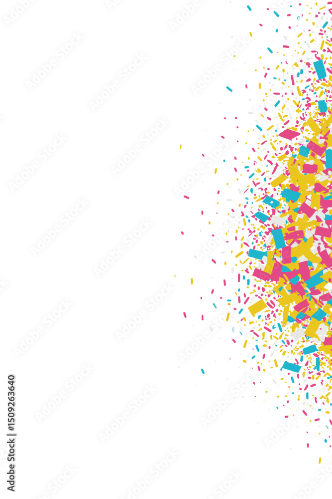 Fototapeta premium Celebration Confetti on Black - Vibrant Colorful Sprinkles Design - Festive Background for Parties and Events - Graphic Resource for Creative Projects