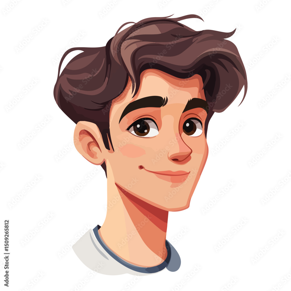 Professional Young Man Head Character Icon Vector Illustration for Business Marketing Materials and Web Design Projects Professional Young Man Head Character Icon Vector Illustration for Business Marketing Materials and Web Design Projects