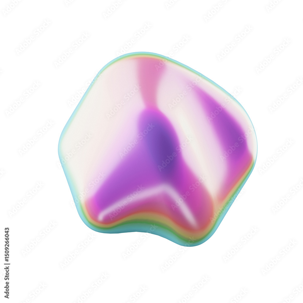 abstract 3d fluid iridescent colour shape, transparent background abstract 3d fluid iridescent colour shape, transparent background