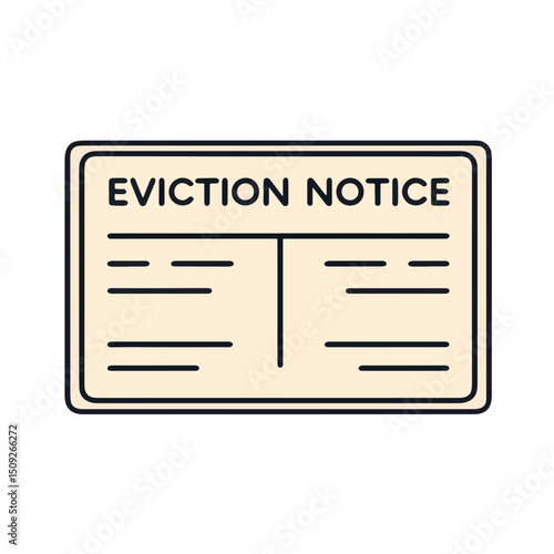 Eviction Notice Graphic with Blank Fields for Legal Document Templates, Real Estate Blogs, Tenant Rights Awareness, and Property Management Resources