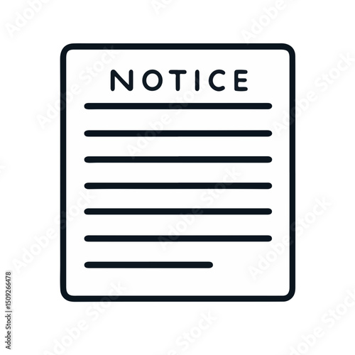 Eviction Notice Icon on Plain Background for Legal Documents, Housing Information, Social Advocacy, and Educational Resources