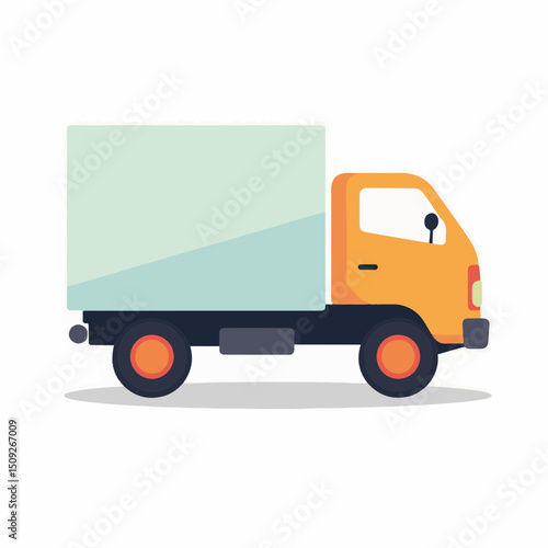 Delivery Truck Vector Design in Soft Pastels for Logistics Websites, Transportation Blogs, Graphic Design Projects, and E-Commerce Content