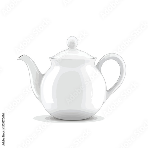 Modern Teapot Kitchen Utensil Vector Illustration for Professional Culinary Designs