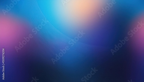 Blurred Blue Gradient Background with Noise Grain Texture