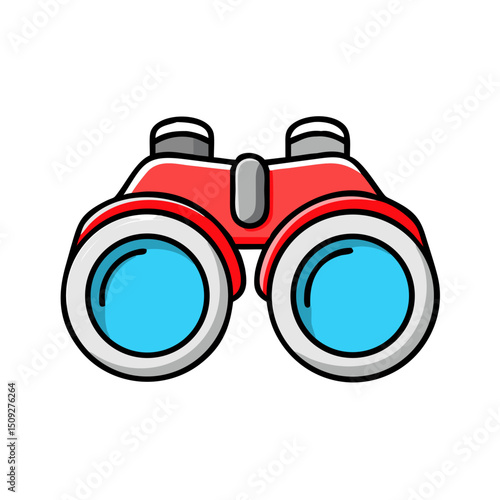 Binoculars, exploration or discovery concept.