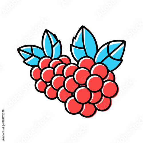 Red berries, organic fruit or health food.