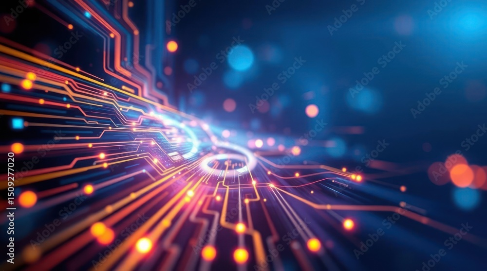 Naklejka premium Abstract circuit board design