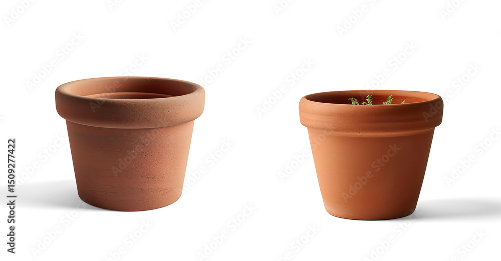 Terracotta Pot on a transparent background Terracotta Pot on a transparent background