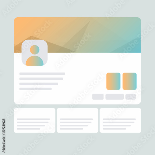 Professional LinkedIn cover photo mockup with abstract layout for branding and promotion