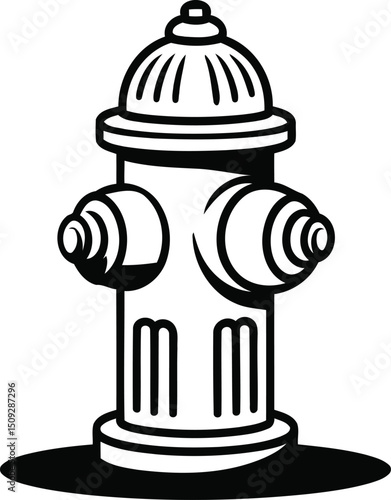 "Fire Hydrant Silhouette Vector Design, Transparent Background"