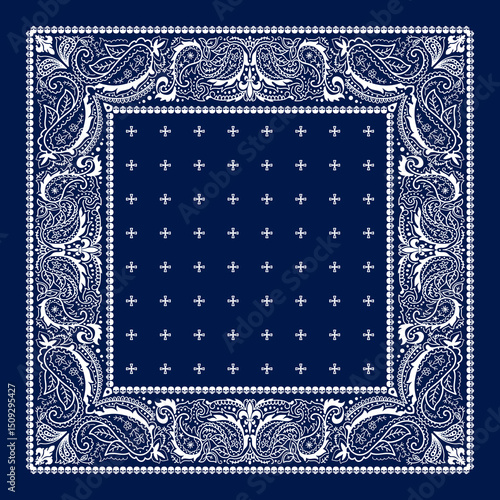 navy blue bandana  vector design 