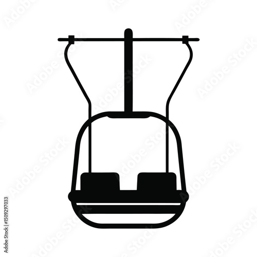 Chairlift  silhouette vector, chairlift  silhouette bundle 