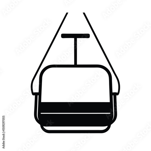 Chairlift  silhouette vector, chairlift  silhouette bundle 