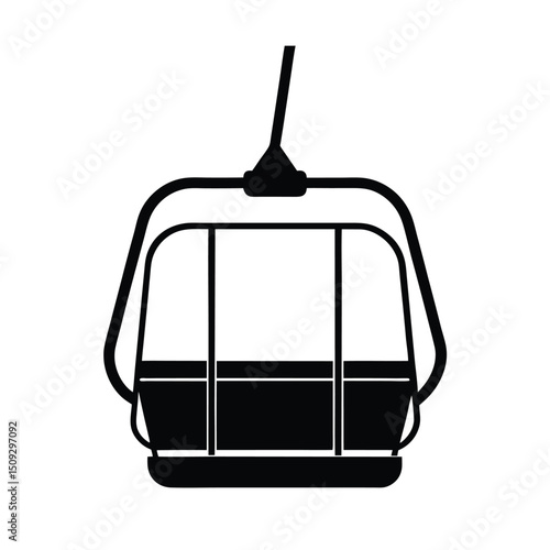 Chairlift  silhouette vector, chairlift  silhouette bundle 