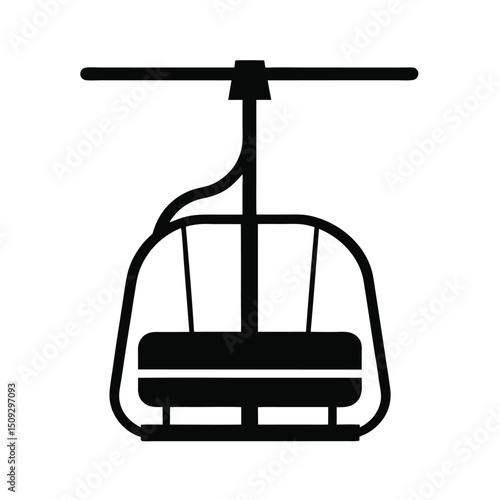 Chairlift  silhouette vector, chairlift  silhouette bundle 