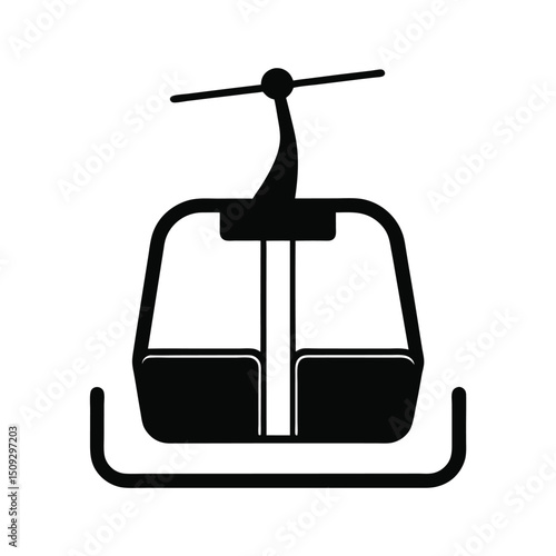 Chairlift  silhouette vector, chairlift  silhouette bundle 