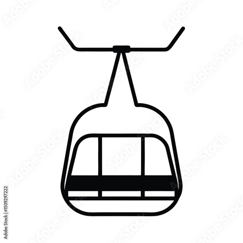 Chairlift  silhouette vector, chairlift  silhouette bundle 