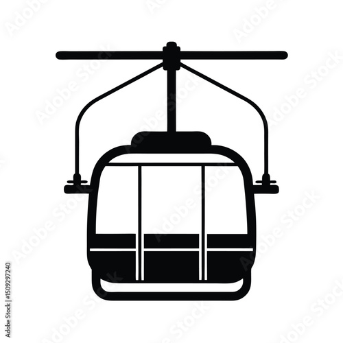 Chairlift  silhouette vector, chairlift  silhouette bundle 