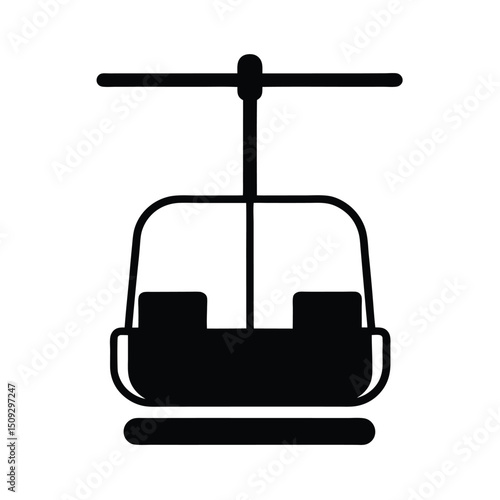 Chairlift  silhouette vector, chairlift  silhouette bundle 