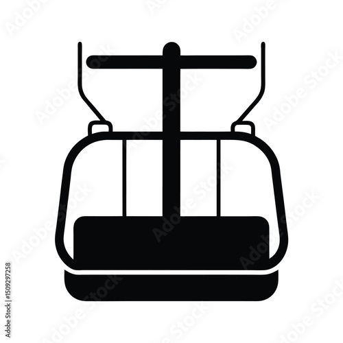 Chairlift  silhouette vector, chairlift  silhouette bundle 