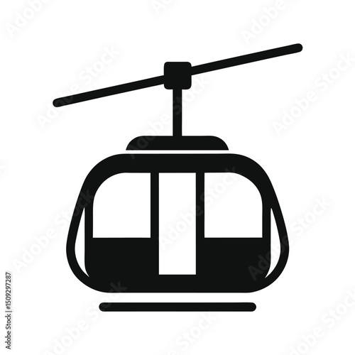 Chairlift  silhouette vector, chairlift  silhouette bundle 