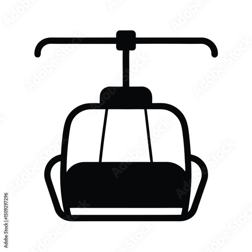 Chairlift  silhouette vector, chairlift  silhouette bundle 