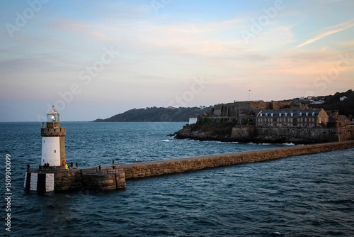 Castle Cornet and pier view, Saint Peter Port, Bailwick of Guernsey
