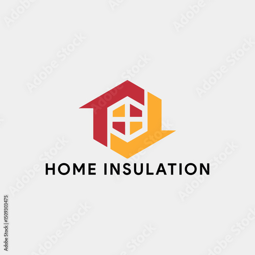 home repairing and home insulation logo design vector