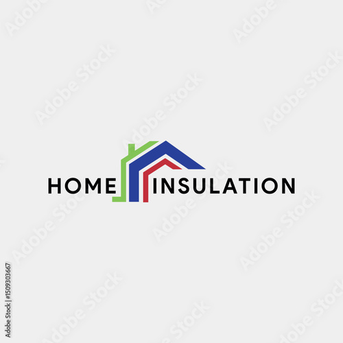 home repairing and home insulation logo design vector