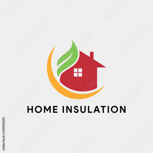 home repairing and home insulation logo design vector