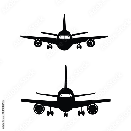 Flying high in the sky, a commercial airliner prepares for landing at the airport