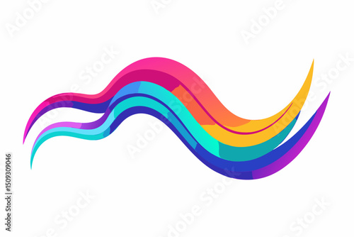 abstract rainbow wave