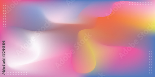 A colorful background with a gradient effect. The background is filled with various shapes