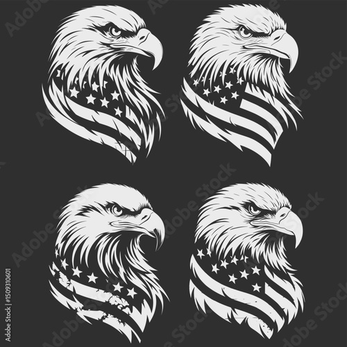 Eagle Flag Svg July 4th Svg Patriotic Eagle Svg Files 4th Of July File For Cricut Usa Cnc American Flag Files