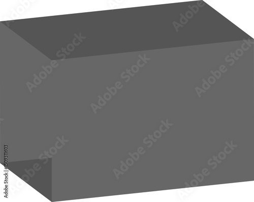 Straight stick design with visible edge contour, constructed with diagonal and angled structural emphasis.