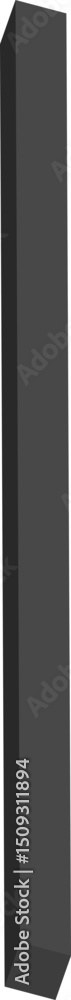 Tall column element shaped with thin vertical proportions and angled contour layering. Tall column element shaped with thin vertical proportions and angled contour layering.