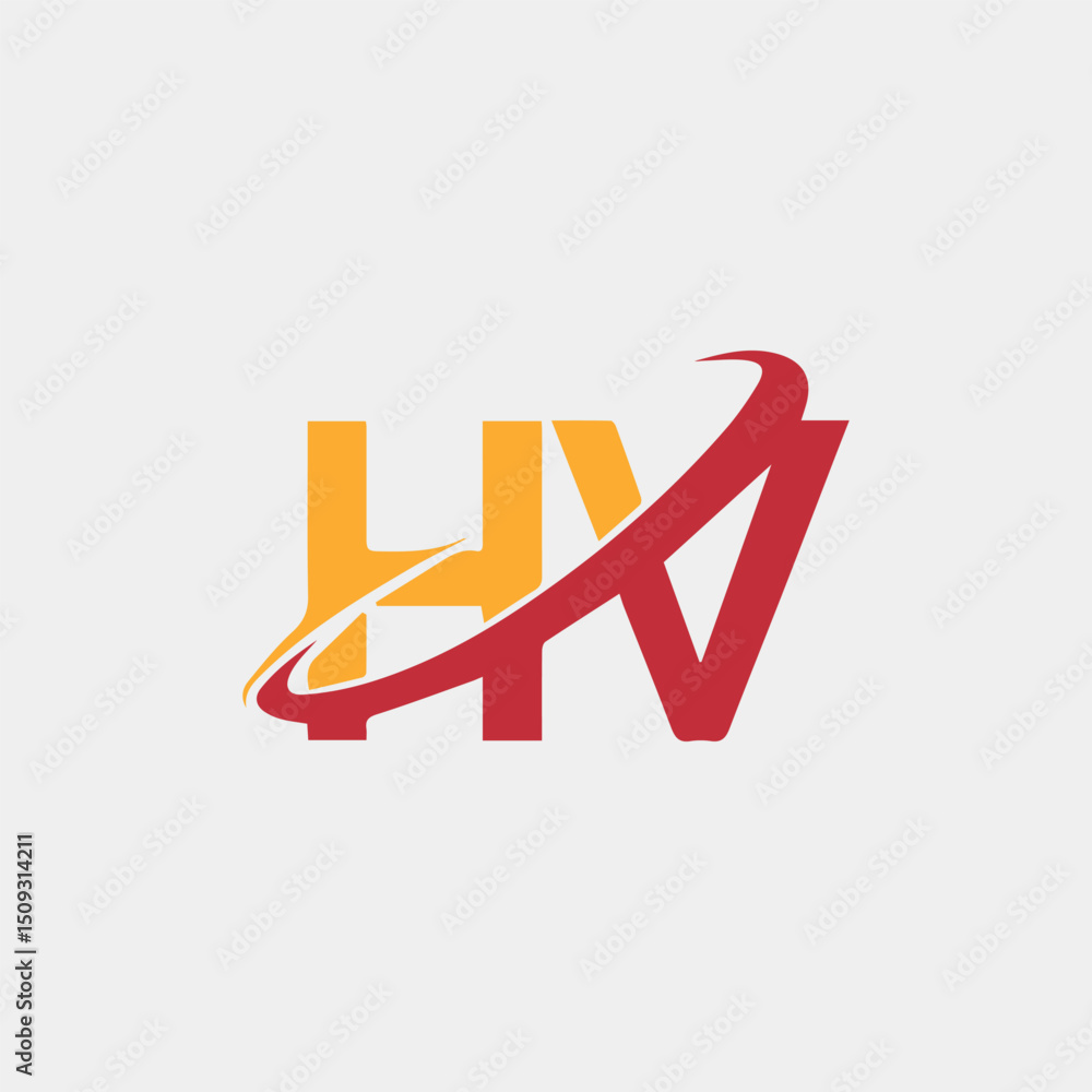 letters hv logo design vector letters hv logo design vector