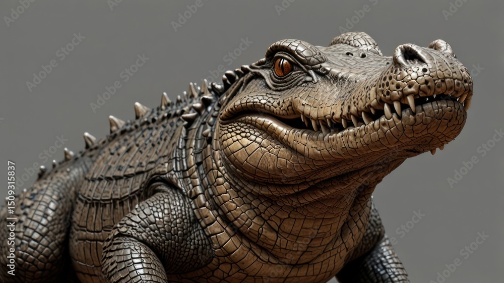 Obraz premium Close-up of a stylized alligator