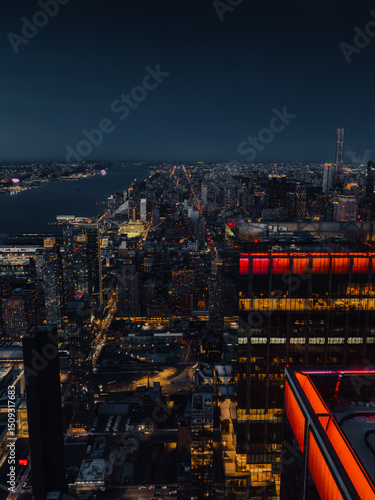 night view of the new york city