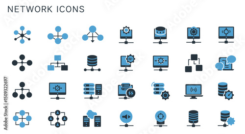 Icon set Perfectly Designed Pictograms Network Icons