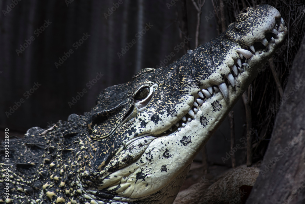 Fototapeta premium The Cuban Crocodile (Crocodylus rhombifer).