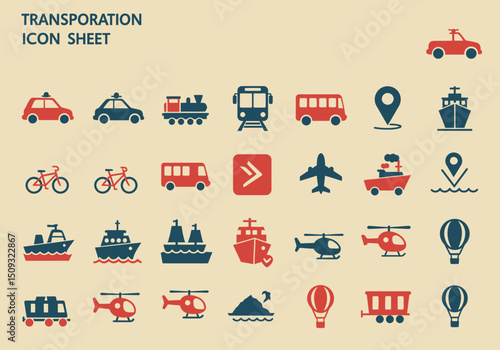 Icon set Perfectly Designed Pictograms Transport Icons