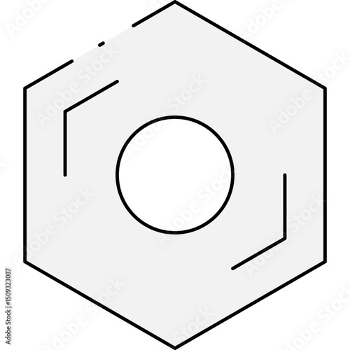 Nut single icon vector illustration