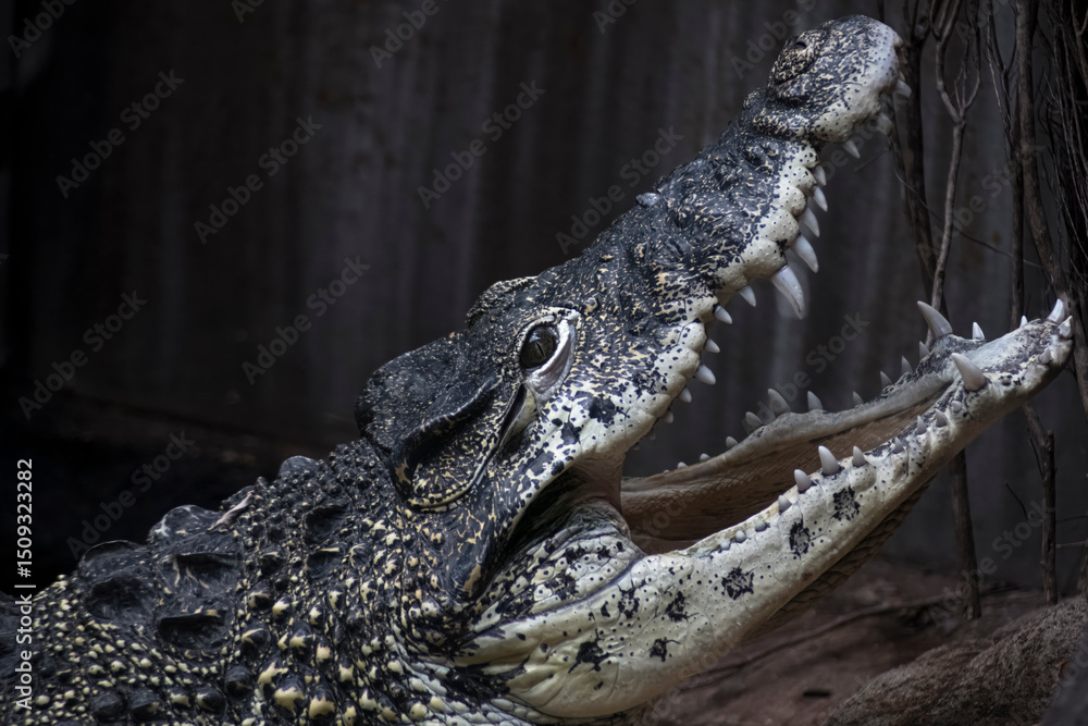 Fototapeta premium The Cuban Crocodile (Crocodylus rhombifer).