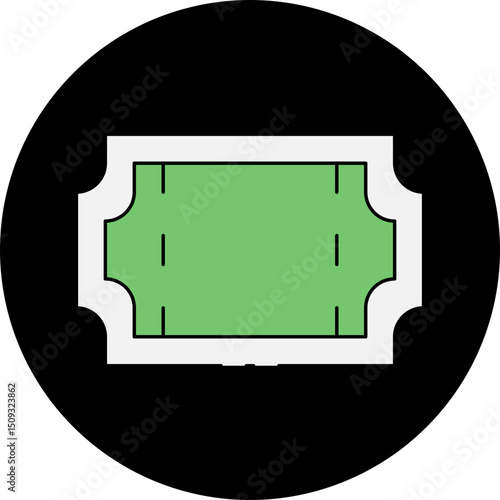 Ticket single icon vector illustration