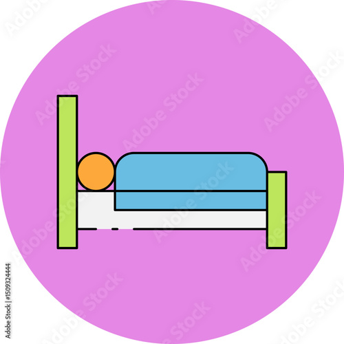 Bed single icon vector illustration