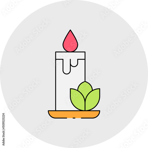 Candle single icon vector illustration