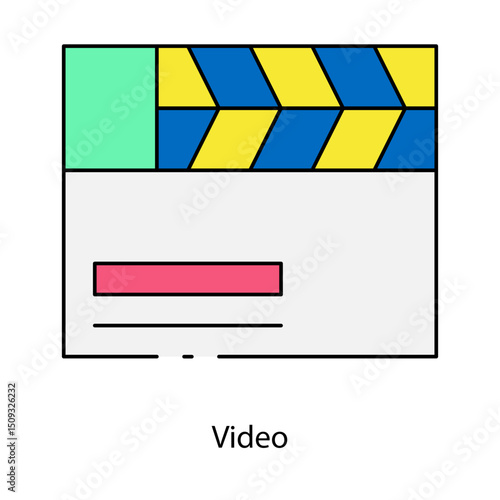 Video single icon vector illustration