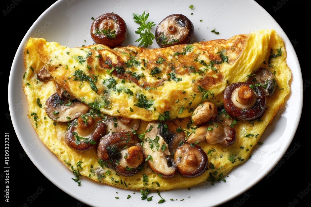 Pilz Omelett Champignon Omelett Ei Gericht Frühstück mit Pilzen Omelett mit Kräutern Eiergericht gesundes Frühstück Proteinreiches Essen Brunch Idee Omelett Teller vegetarisch Food Nahaufnahme Pilz Omelett Champignon Omelett Ei Gericht Frühstück mit Pilzen Omelett mit Kräutern Eiergericht gesundes Frühstück Proteinreiches Essen Brunch Idee Omelett Teller vegetarisch Food Nahaufnahme