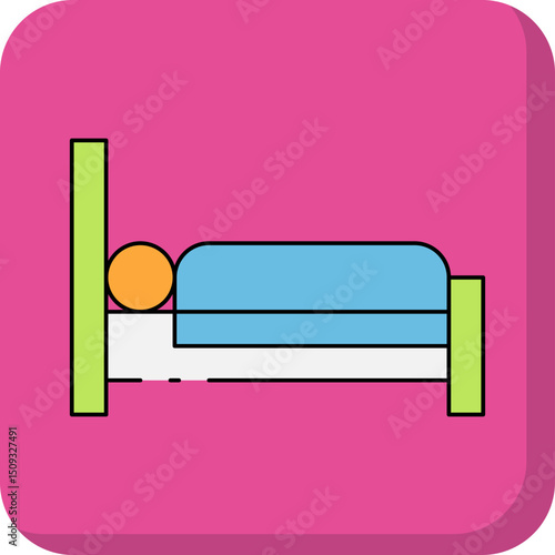 Bed single icon vector illustration